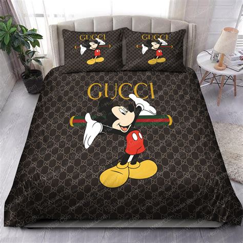 gucci comforter set queen|Gucci mickey mouse bedding.